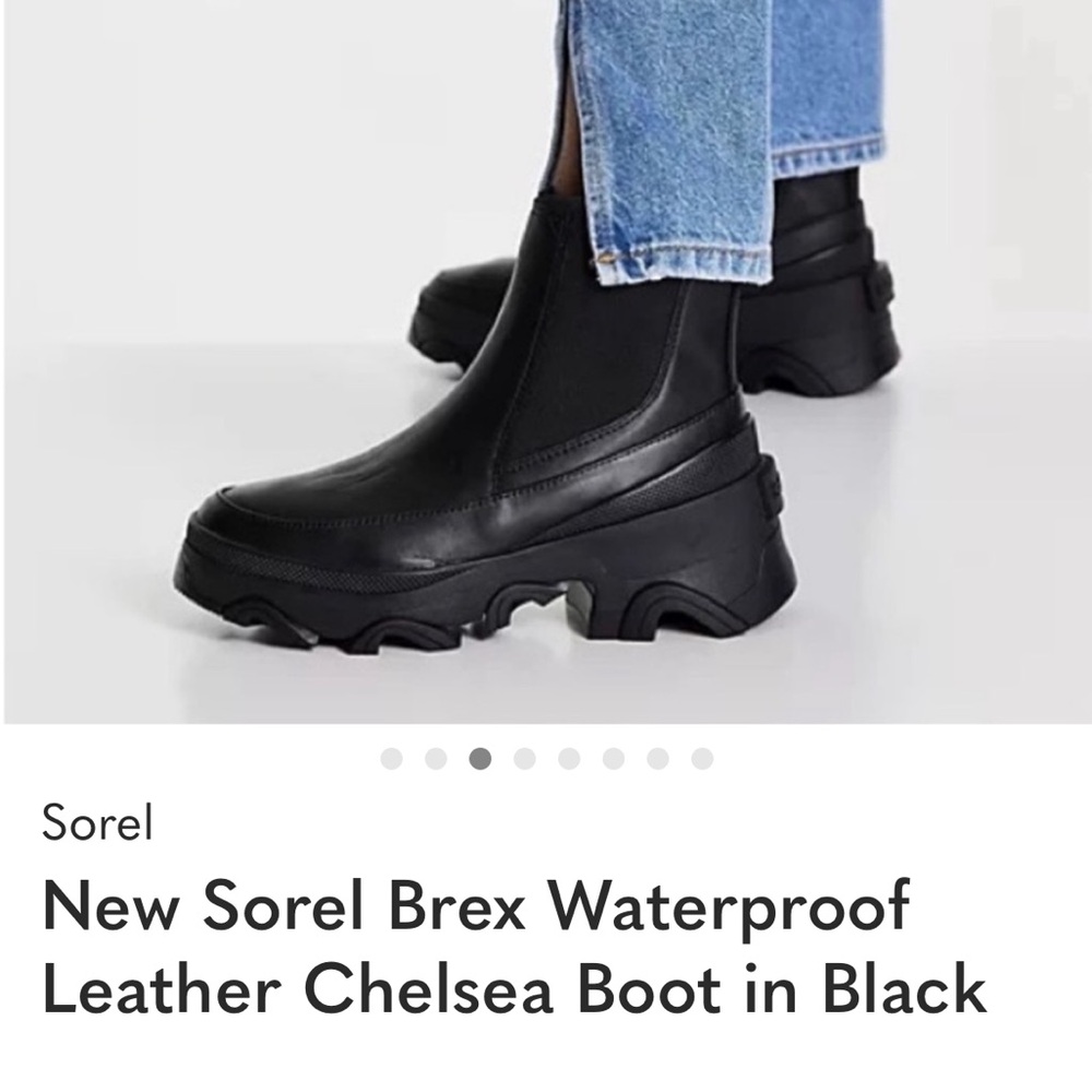 Sorel Black Waterproof Leather Chelsea Boots